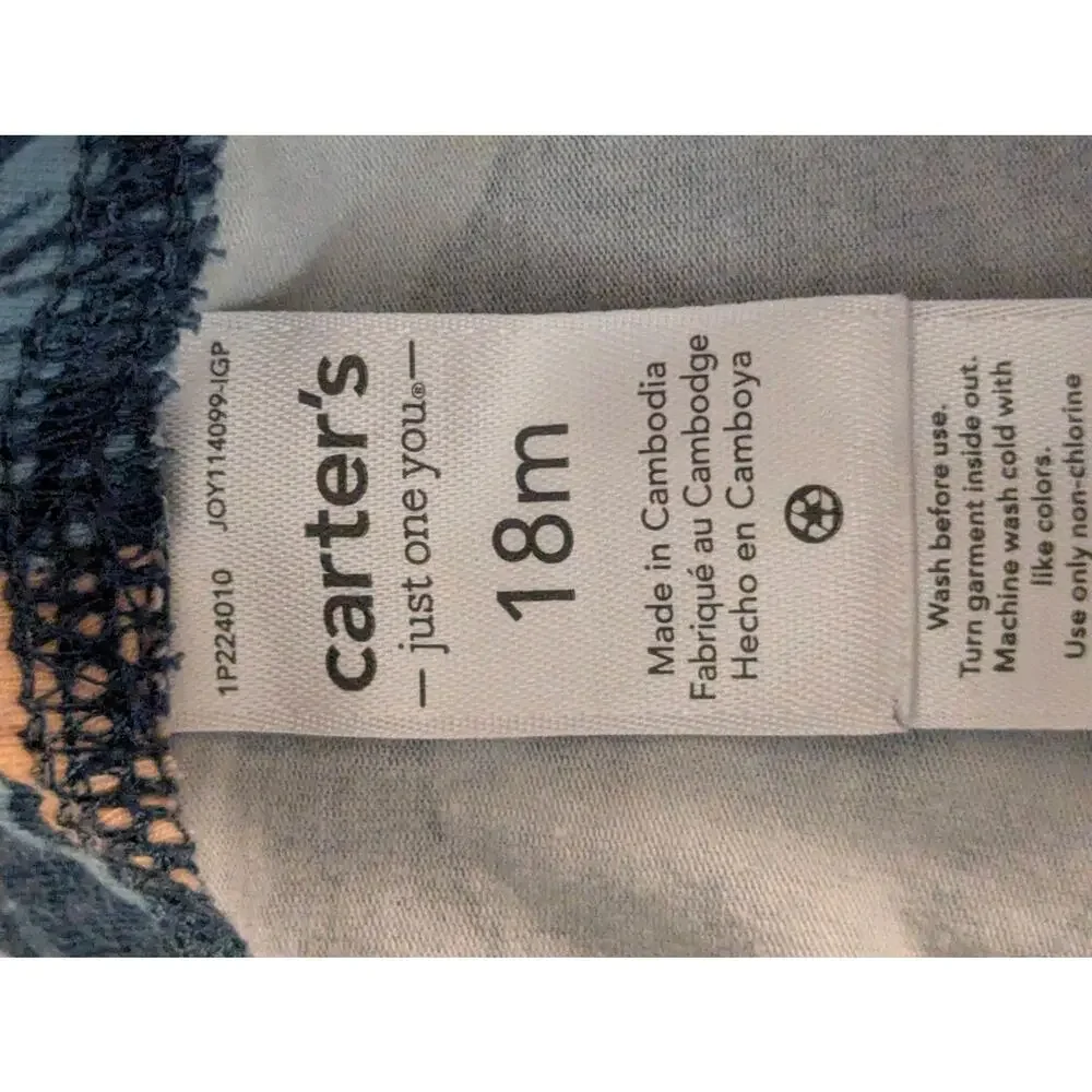 Carter's Baby Girls Teal Tropical Fruit Print Knit Leggings Pants 18 Months NWT
